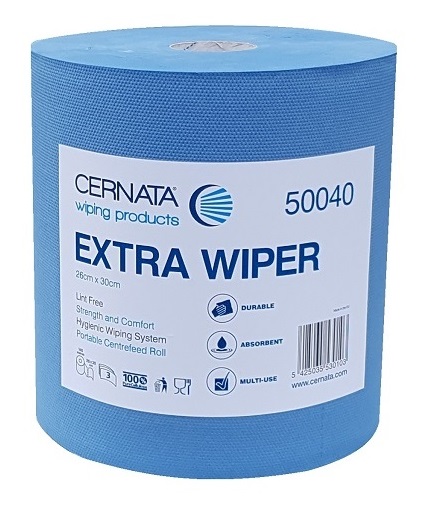 Carma� Extra Wiper Roll 500 Sheets 3 Ply Blue